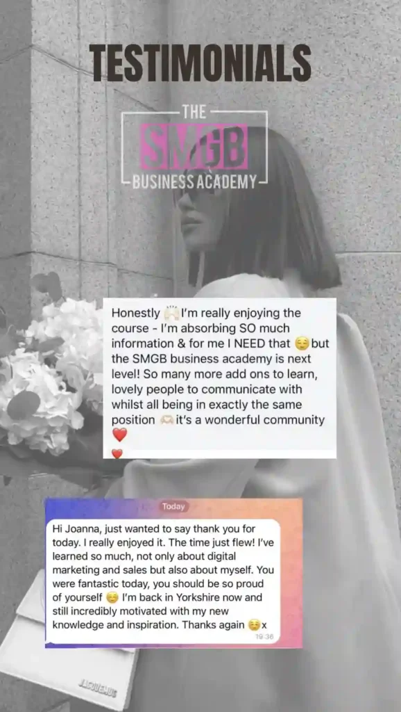 Testimonials of the SMGB Business academy 2025 |Opinion of the SMGB Business academy | Avis de la SMGB Business academy 2025